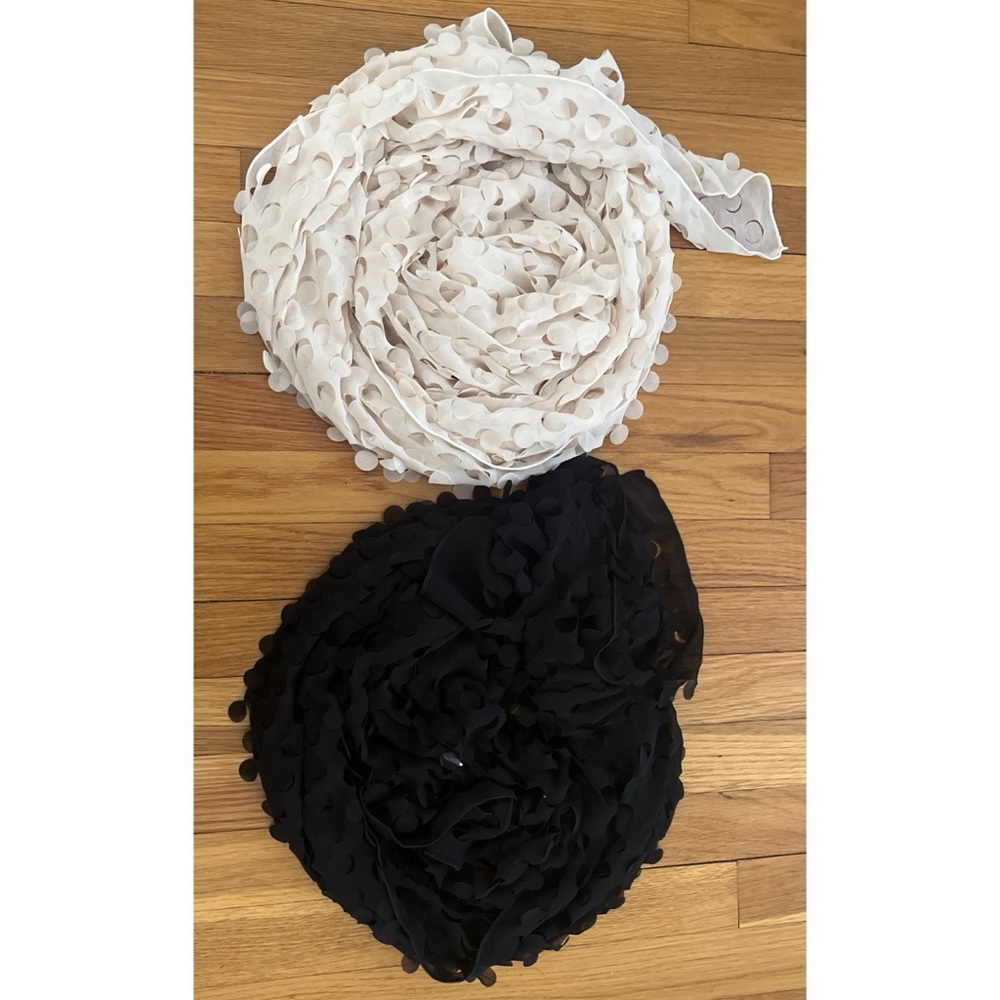 Cara New York Black & Cream Scarves- 2 Pieces - Picture 2 of 10